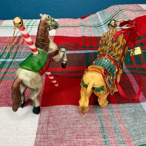 Carousel Lion 2002 and Carousel Horse Ornaments - Picture 2 of 5